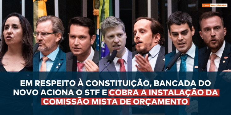 Bancada do NOVO vai ao STF cobrar a instalação da Comissão Mista de Orçamento Bancada do NOVO vai ao STF cobrar a instalação da Comissão Mista de Orçamento